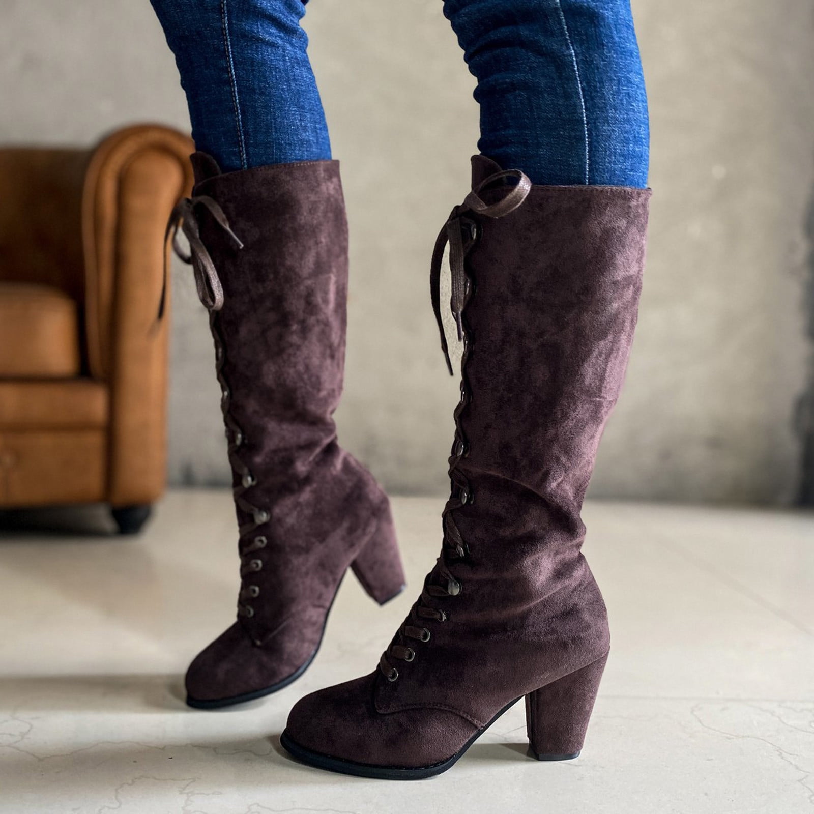 suede dress boots womens